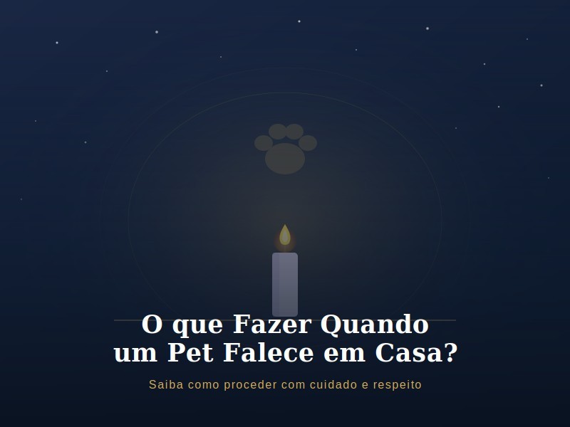 O que Fazer Quando um Pet Falece em Casa? Saiba Como Proceder